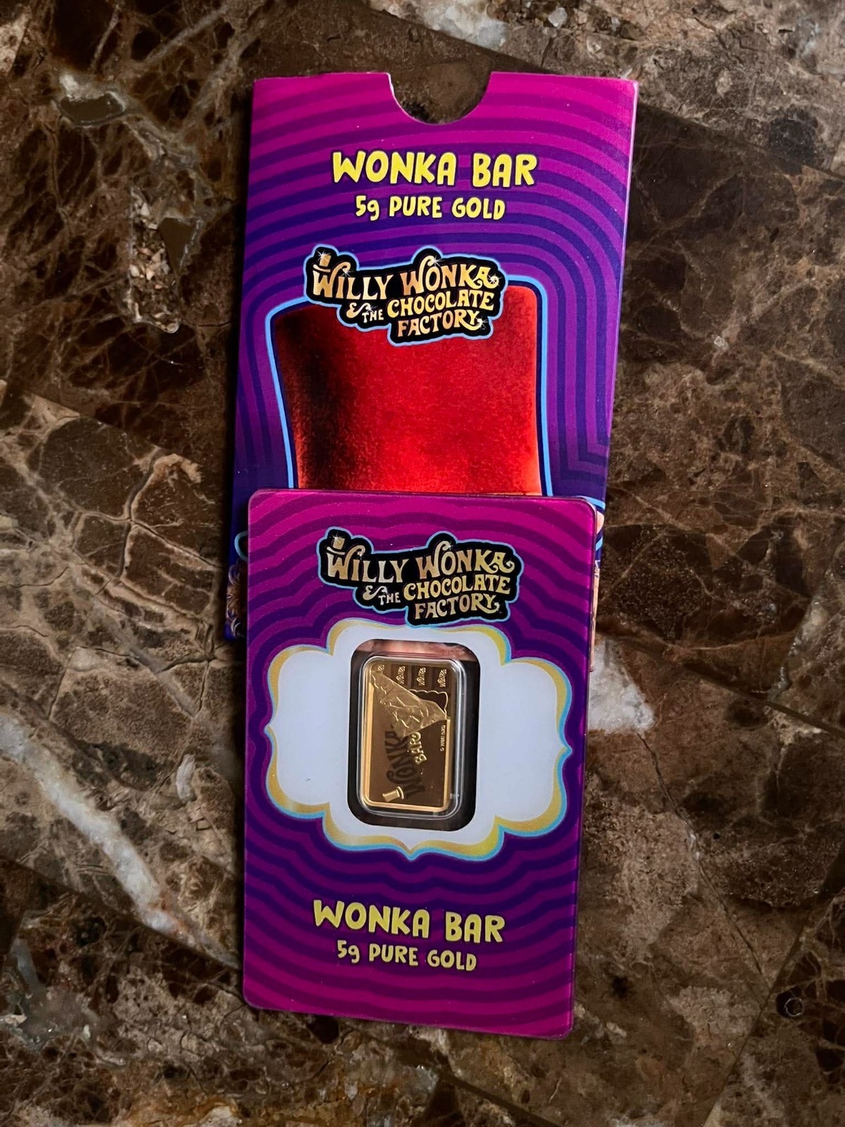 PAMP Suisse Willy Wonka 5 Gram .9999 Fine Gold Bar – in Assay, Ltd 4,000 Mintage