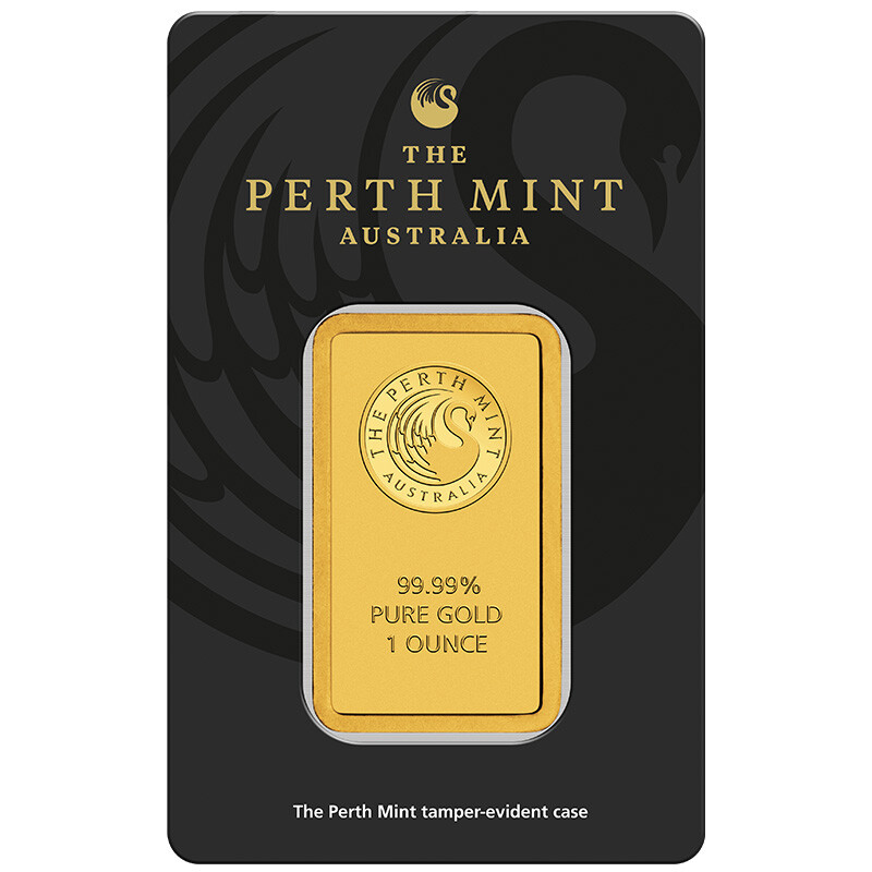 1 oz Perth Mint Gold Bar (New w/ Assay)