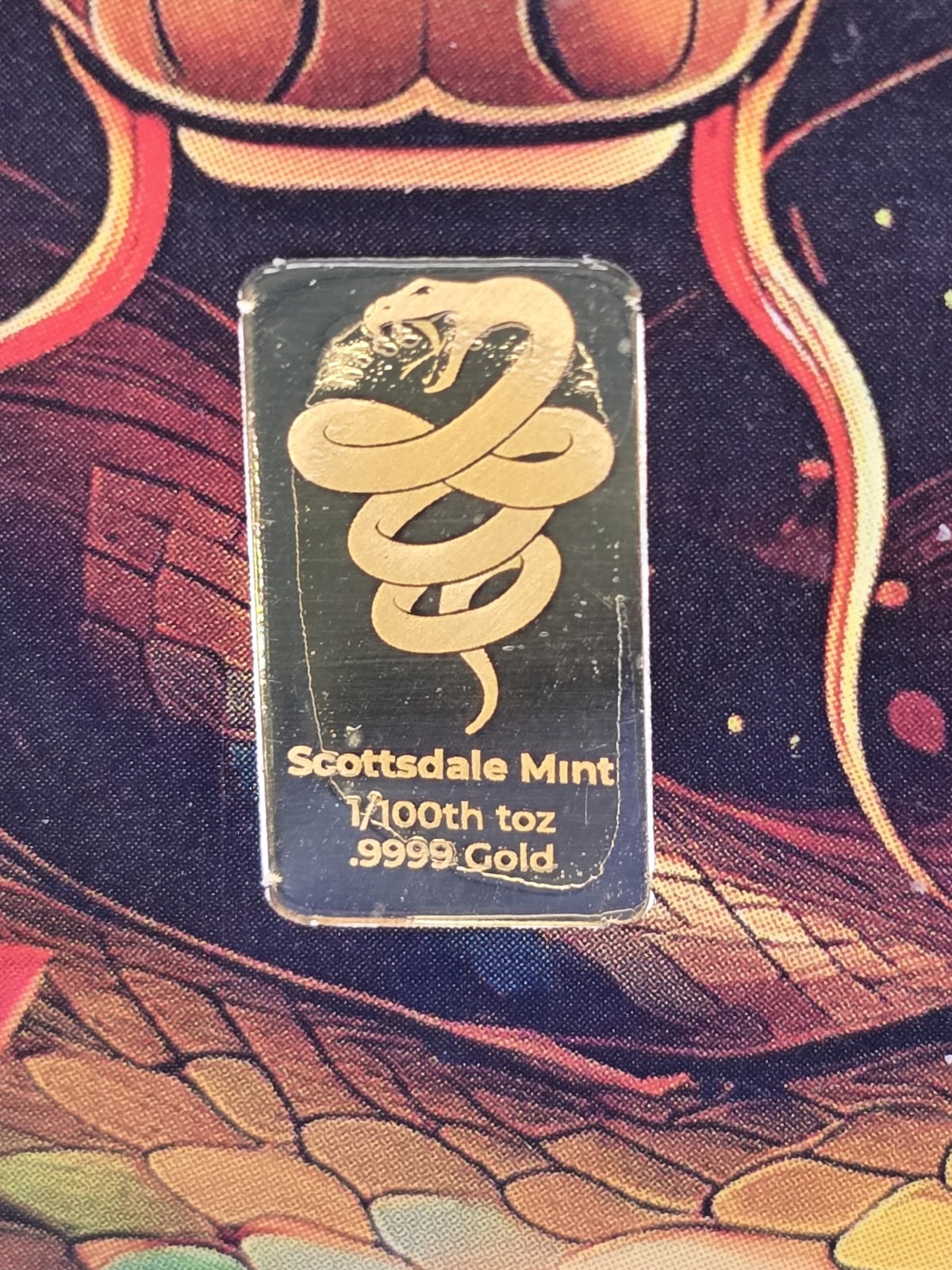 2025Lunar Year of the Snake 1/100 Oz .9999 Gold Bar in Card 167/888 Low Mintage