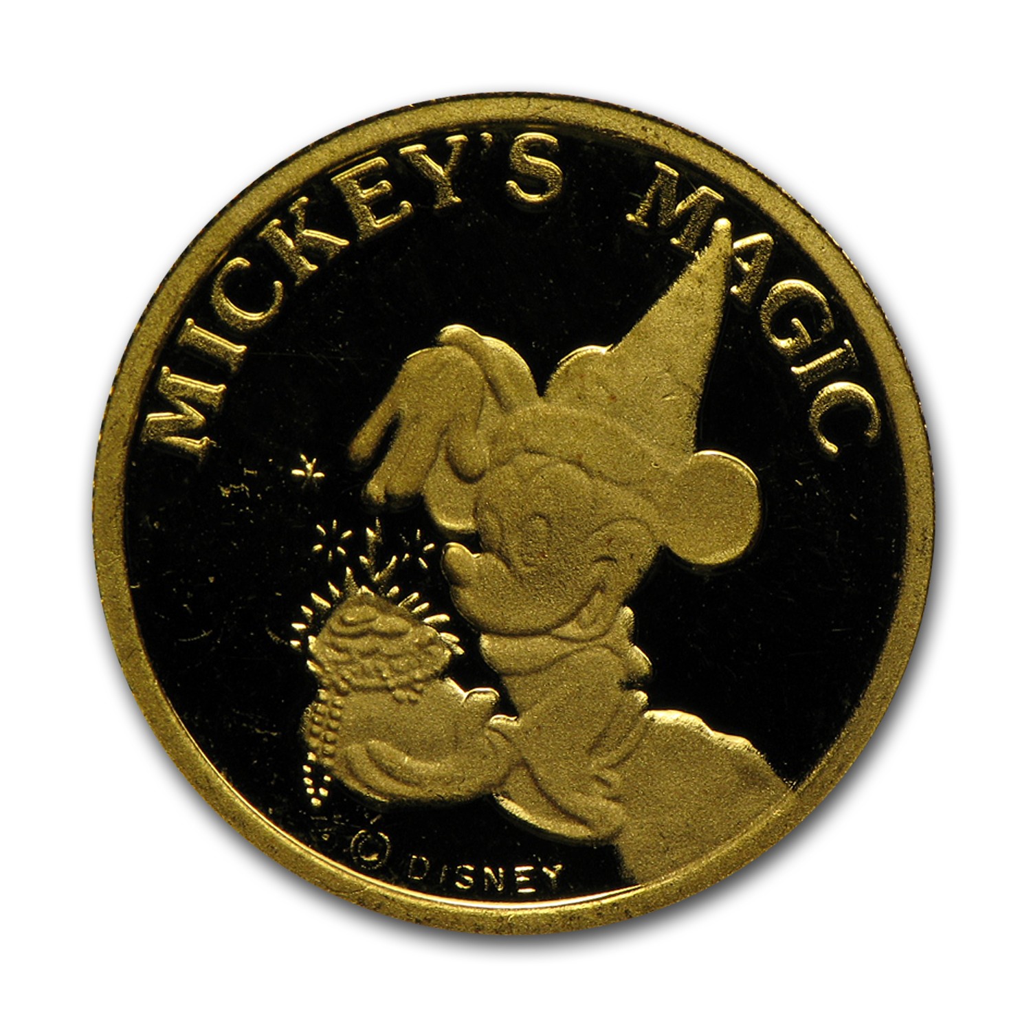 1987 1/4 oz Gold Round – Disney Mickey Magic