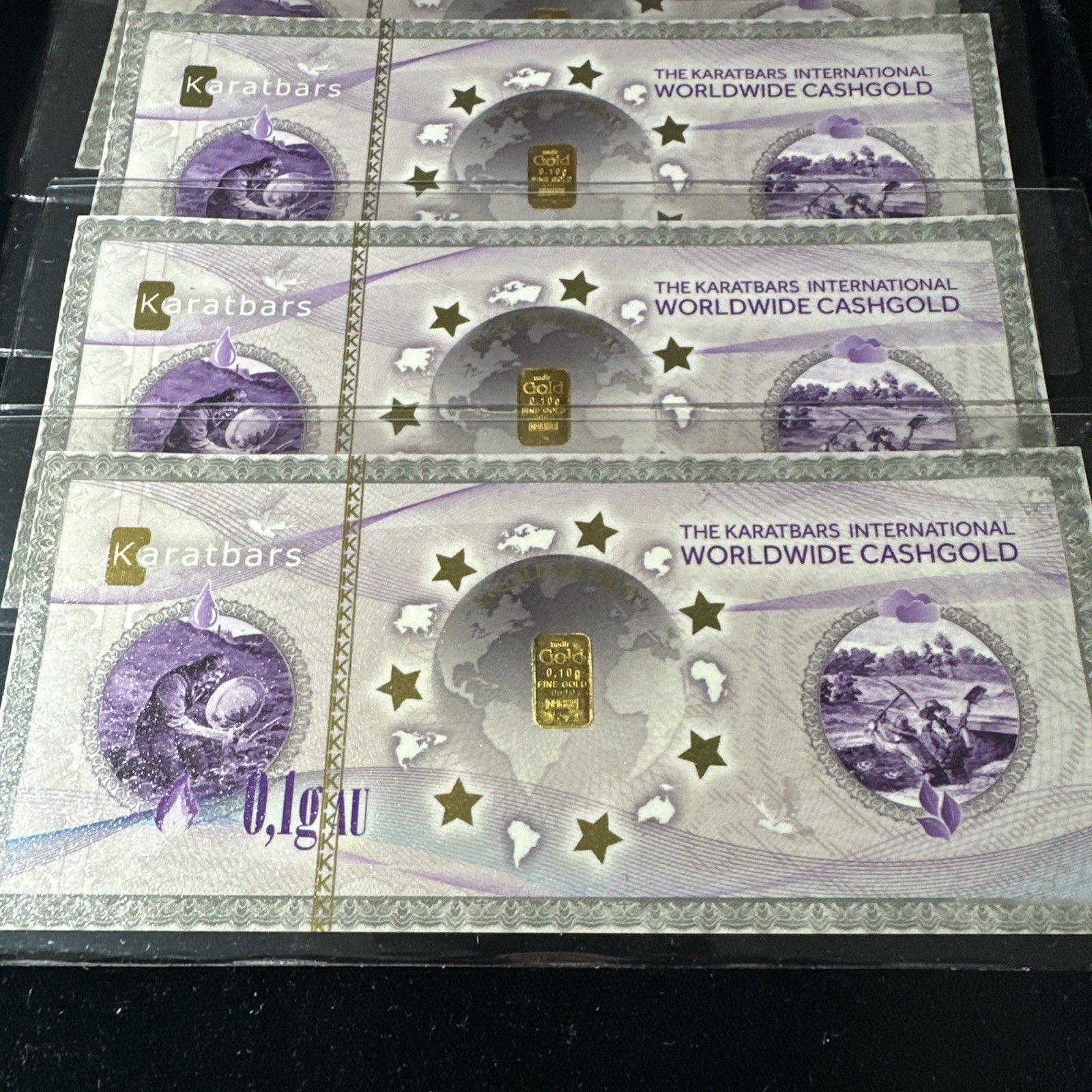 NADIR KARATBARS .1 GRAM .9999 FINE 24K GOLD BARS KARATPAY CASHGOLD 1/10G