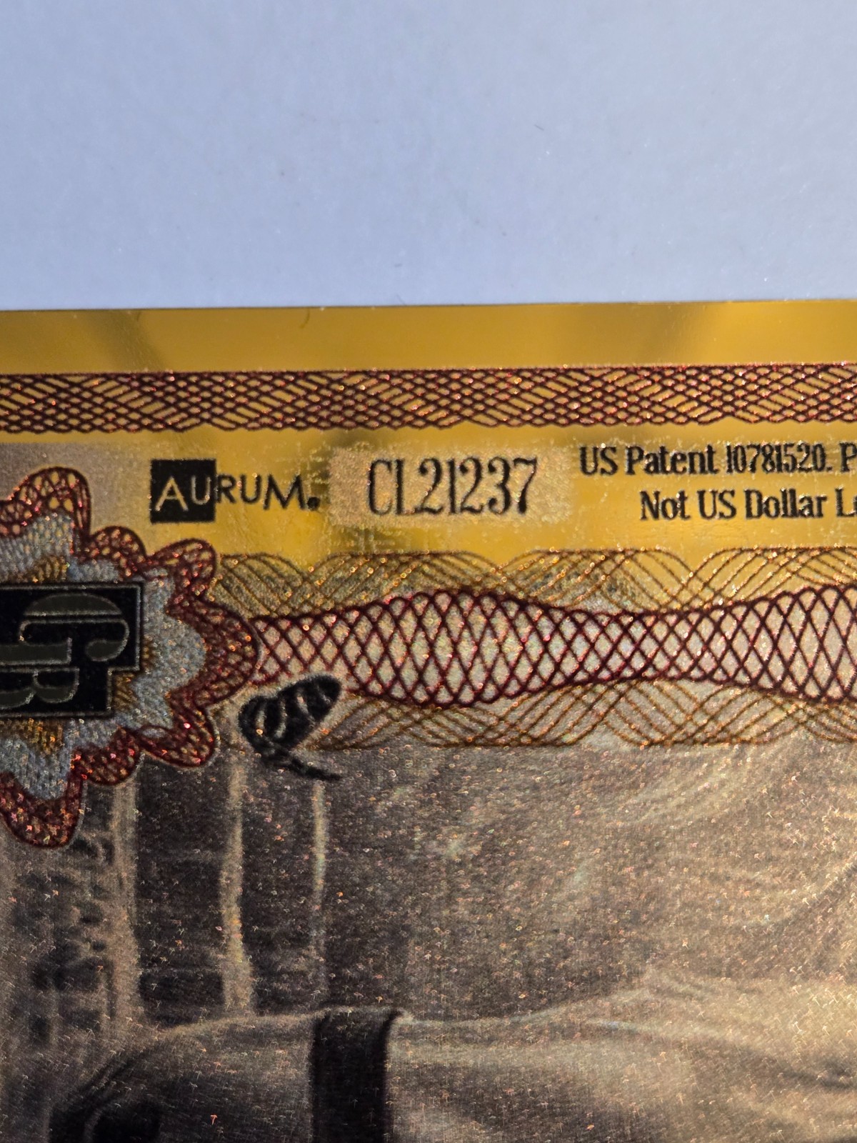 2025 Florida 1/2 Goldback Note – 1/2000 oz 24K Gold – Aurum Bill – BU