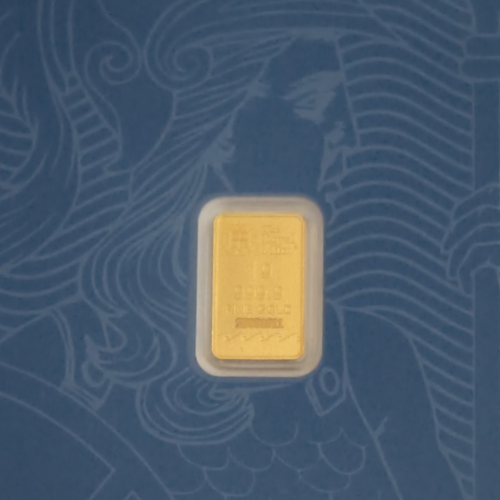 Royal Mint 1g One Gram Fine Gold 9999 Bullion Bar Sealed And Sigma Tested Blue