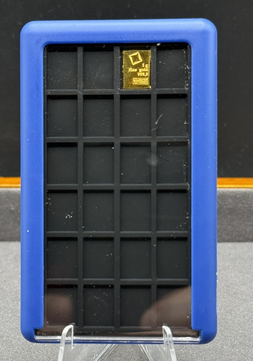 Element Card with 1g GOLD Valcambi Combibar Bullion Fractional Bars Case