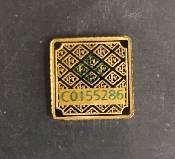 Geiger Gold 1 gram .999 Loose Bar (stock photo)