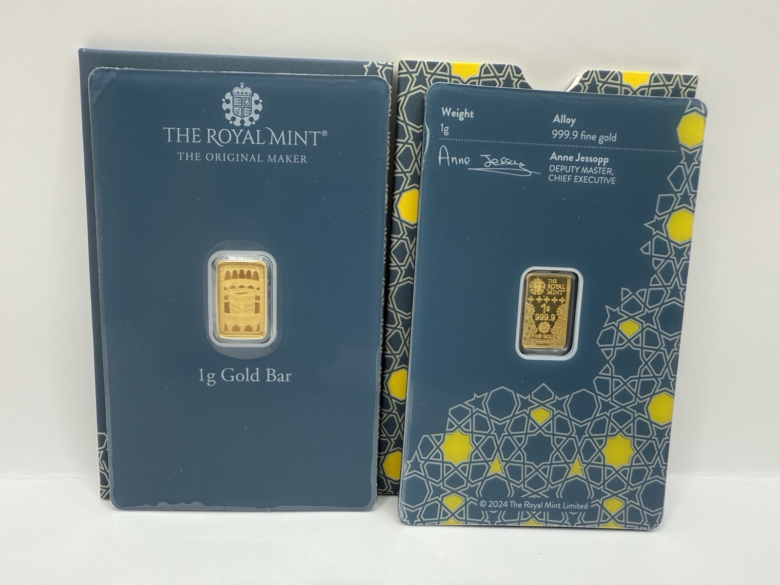 1g Kaaba Gold Bullion Bar 24k 999 Fine Gold Limited Edition