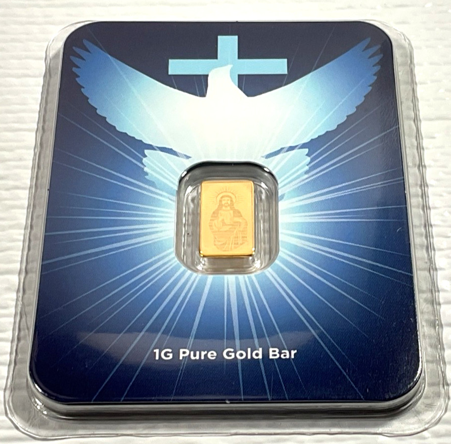 1 gram Gold Bar – Blessings of Jesus Christ (Dove & Cross TEP)