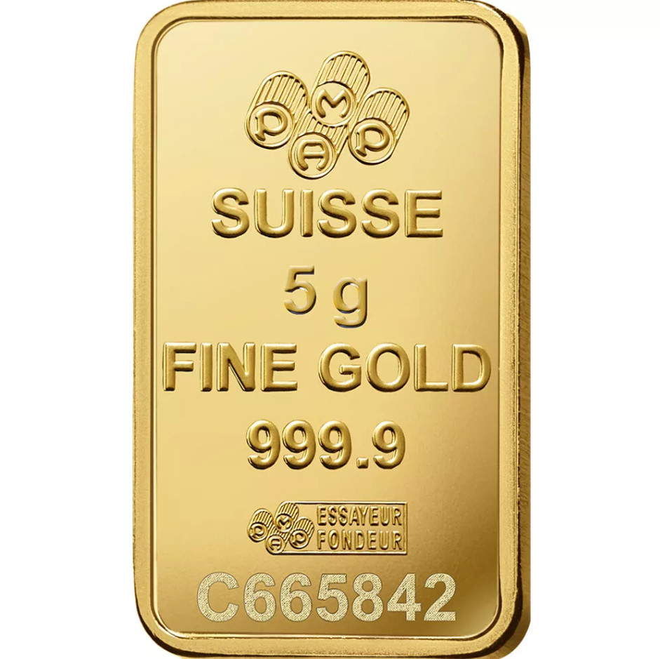 5 gram Gold Bar PAMP Suisse Fortuna 999.9 Fine in Sealed Assay 2026