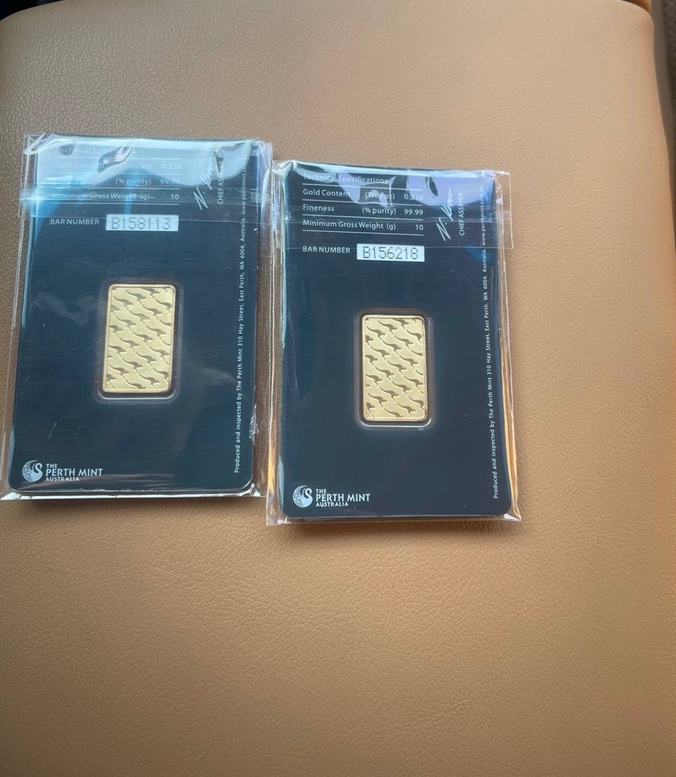 10 gram Gold Bar – The Perth Mint – 99.99 Fine in Sealed Assay