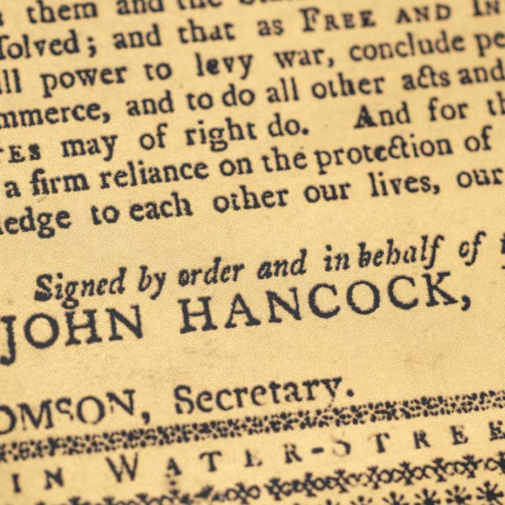 2026 300 Milligram Declaration of Independence Holt Broadside Gold Note (New)