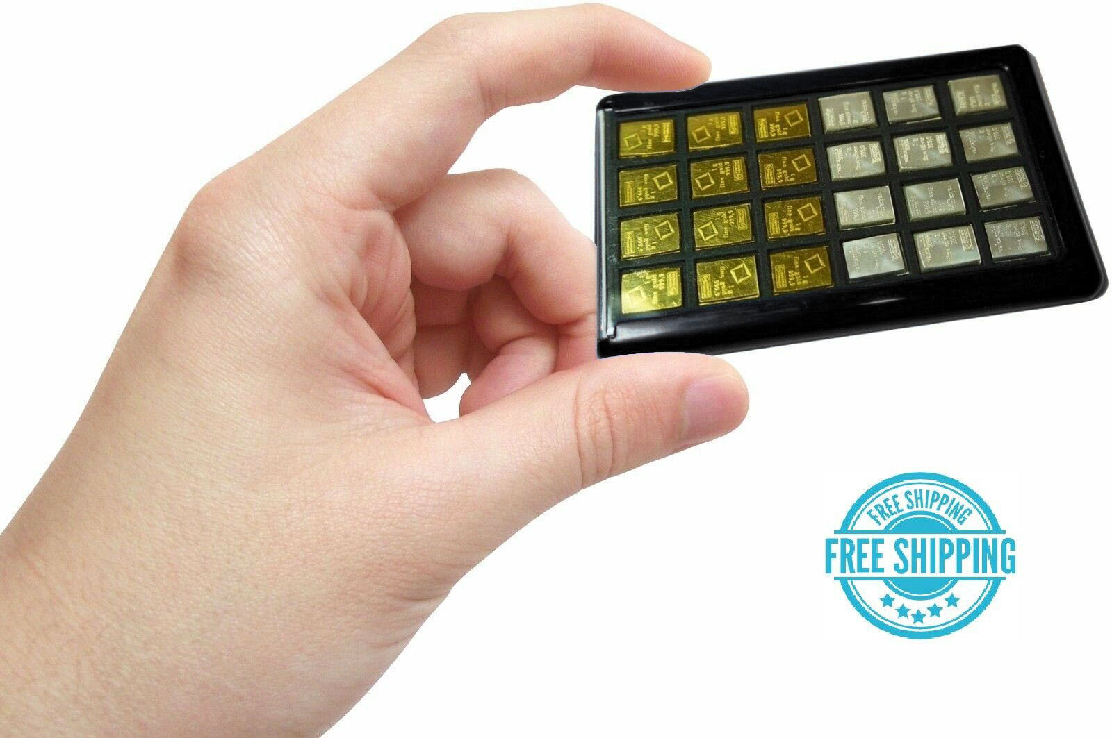 Element Card with 1g Silver Valcambi Combibar Bullion Bars Case Wallet