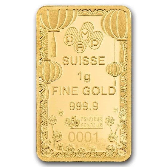 LUCKY CAT GOOD LUCK PAMP SUISSE 1 GRAM .9999 Pure 24karat GOLD Bullion Bar
