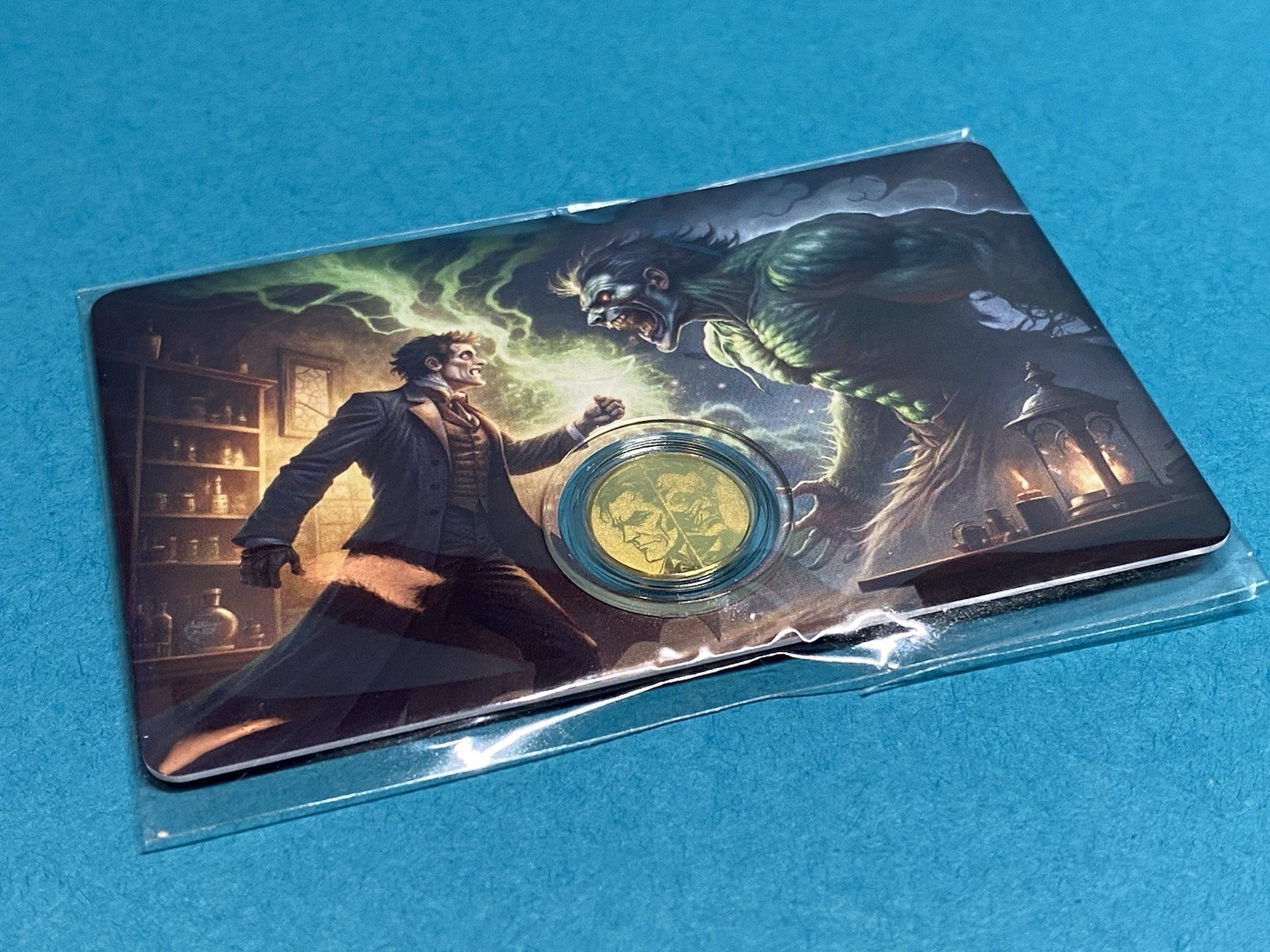 Jekyll & Hyde Gold 1/1000 Oz 999 Fine Round in COA Card