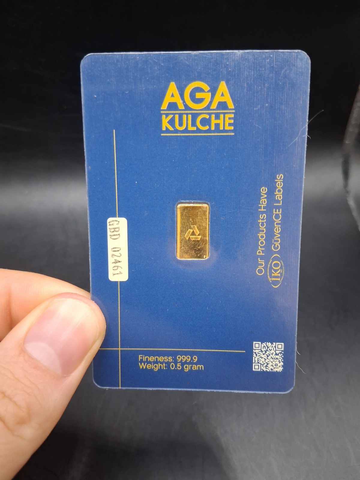 AGA KULCHE 24K Investment Gold Bar – 999.9 Fine Gold 24 Karat Bullion