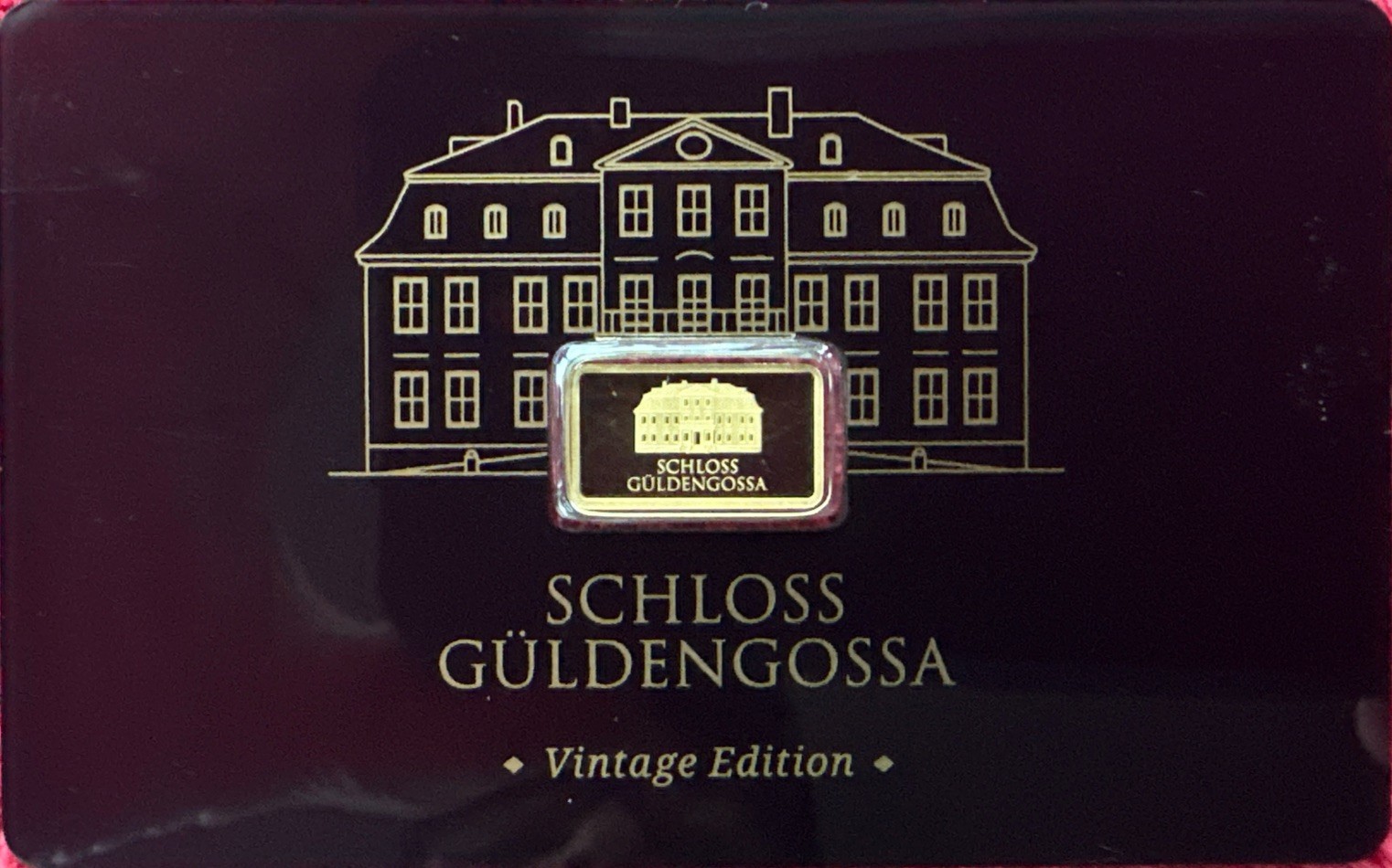 Geiger Edelmetalle AG 0.5g .9999 Gold Bar Assay Card Certificate Schloss