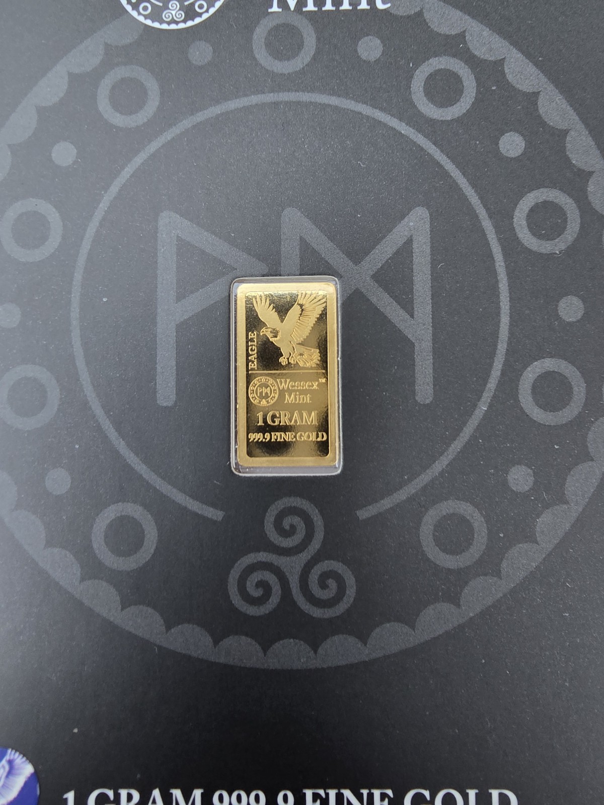 1g Gold 999 Bullion Bar Eagle Design-Wessex Mint – LBMA Certification