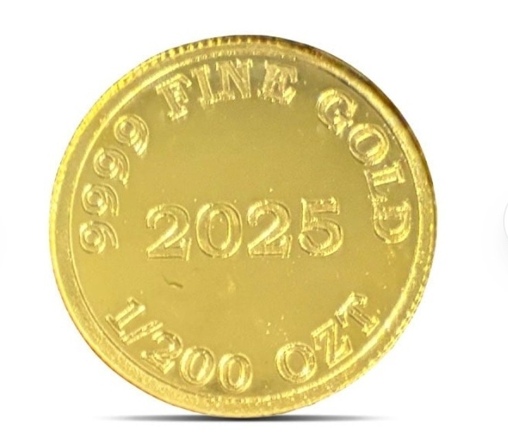 2025 Gold Christmas Snowman Round – Pure .9999 Gold Holiday Gift