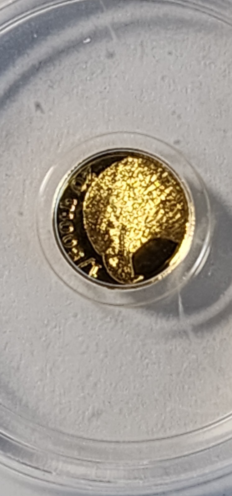 ICG MS70 Bald Eagle Gold Round ND Slabbed 1/500th oz Gold Composition