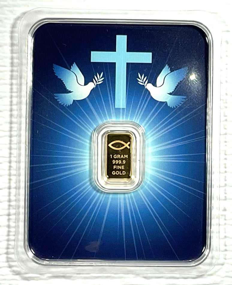 1 gram Gold Bar – Blessings of Jesus Christ (Dove & Cross TEP)