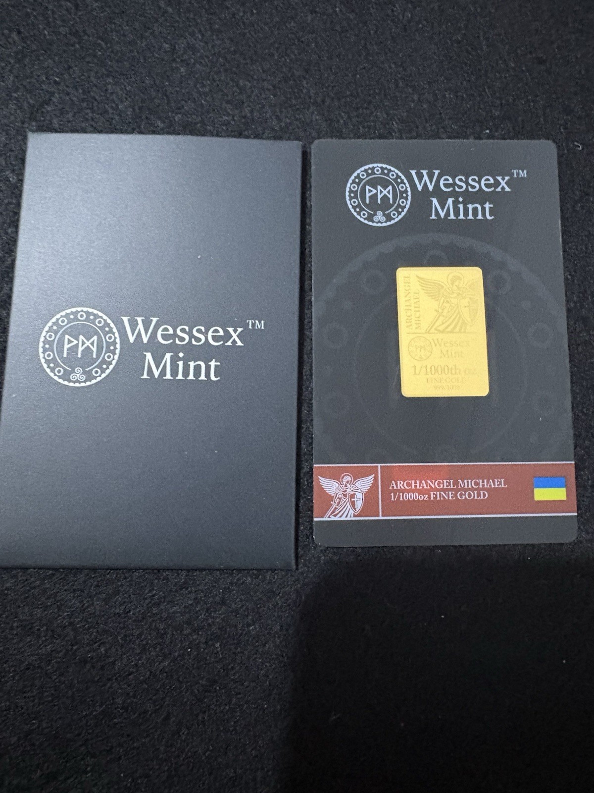 Wessex Mint Archangel Michael 1/1000oz Fine Gold Bullion Bar