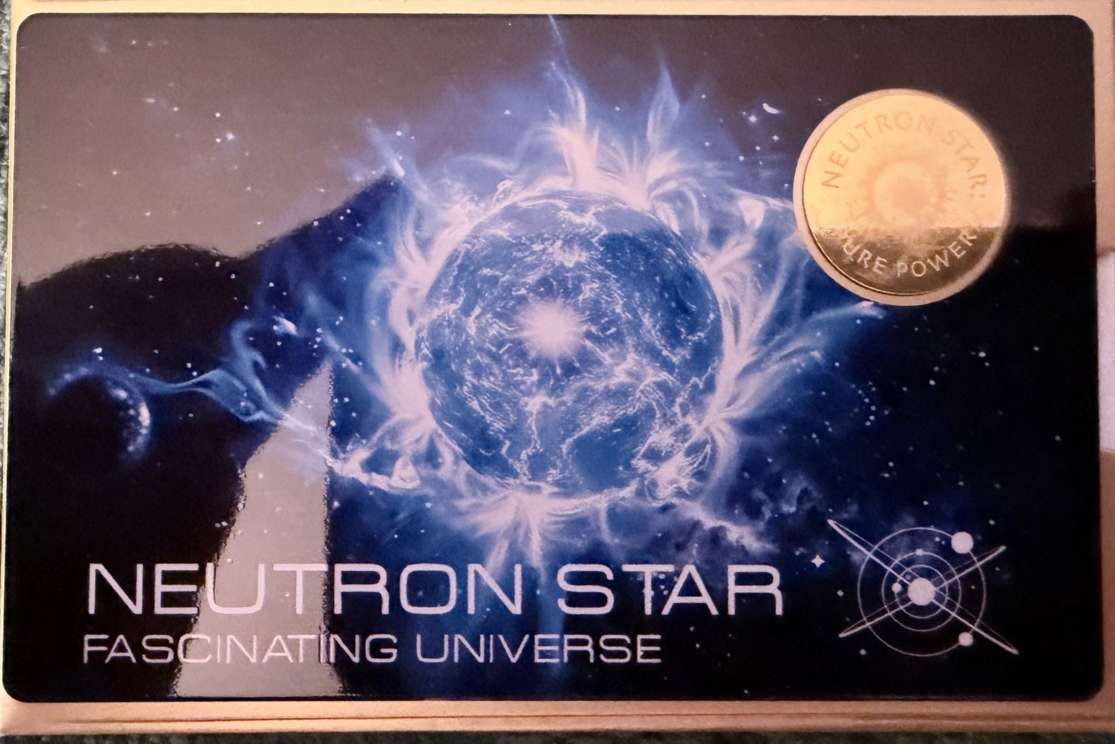 Neutron Star 1/1000 oz 999 Fine Gold Round in Card With COA Brand New