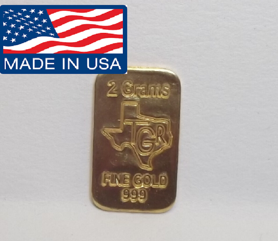 10 GRAMS GOLD 24K PURE TGR PREMIUM BULLION 5 BARS LOT PREPPER PERFECT SIZES !!!