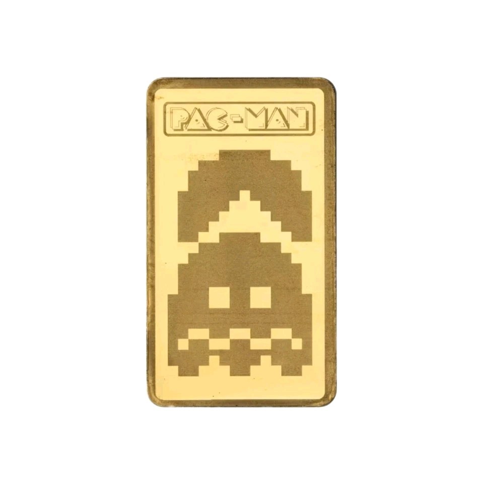 1g Gold Bar PAMP Pac-Man 45th Anniversary 999.9 Fine Gold in Blister