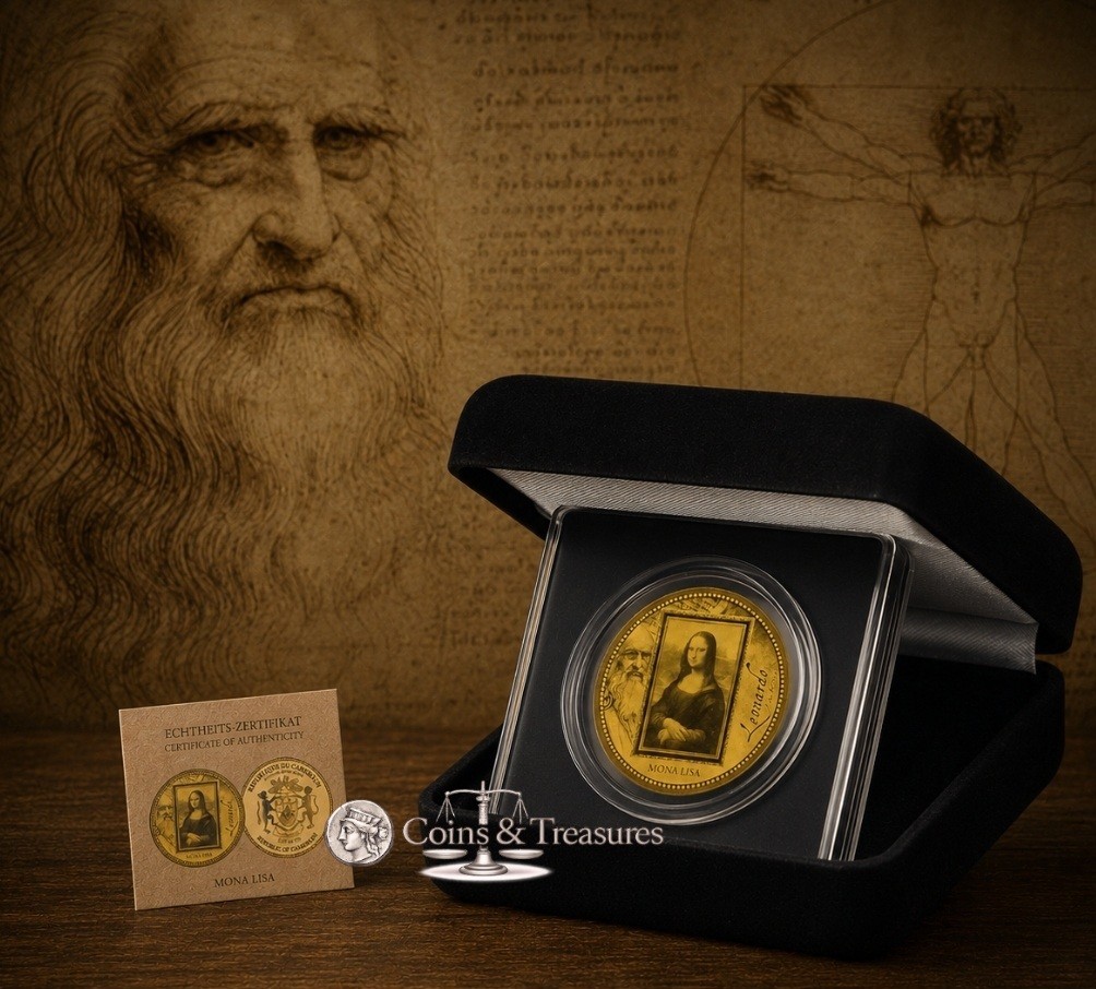 Da Vinci Mona Lisa 1/200 Oz Gold .999 coin