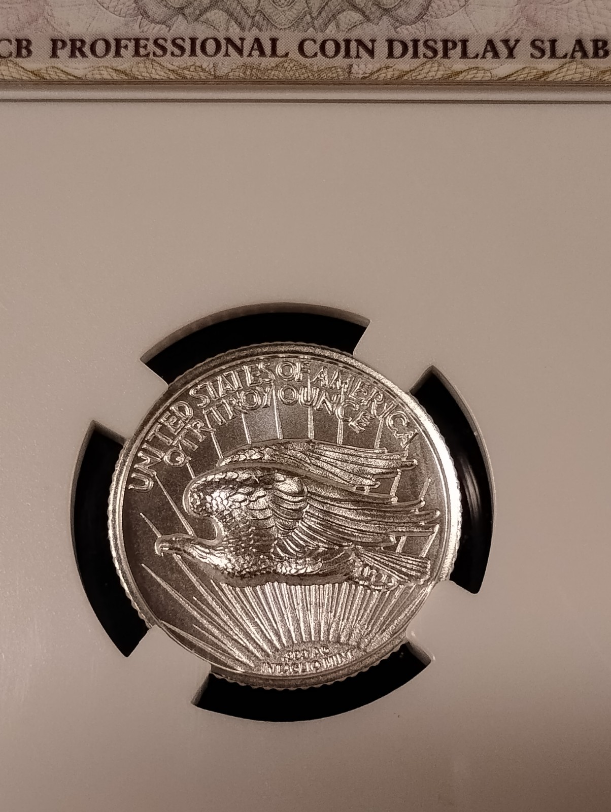 Saint-Gaudens 1/4 oz 999 Fine Silver Tribute Round in PCCB Coin Holder GEM MINT!