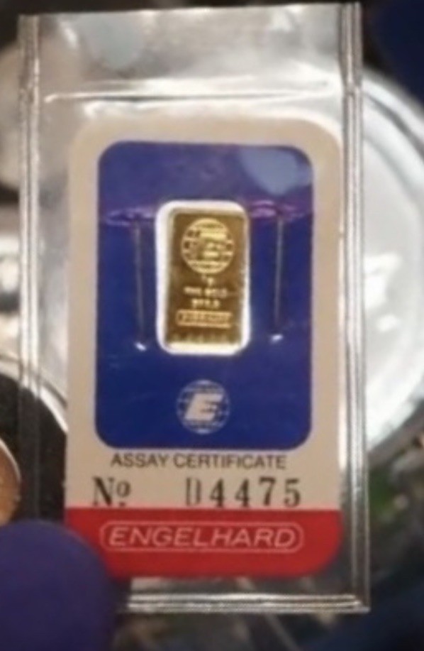 1 gram Gold Bar – Engelhard (In Assay)- Vintage ASSAY- “D” Series -Virgin Sealed