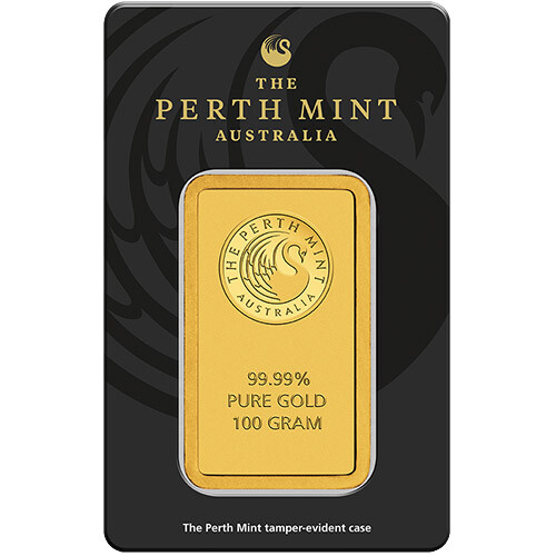 100 Gram Perth Mint Gold Bar (New w/ Assay)