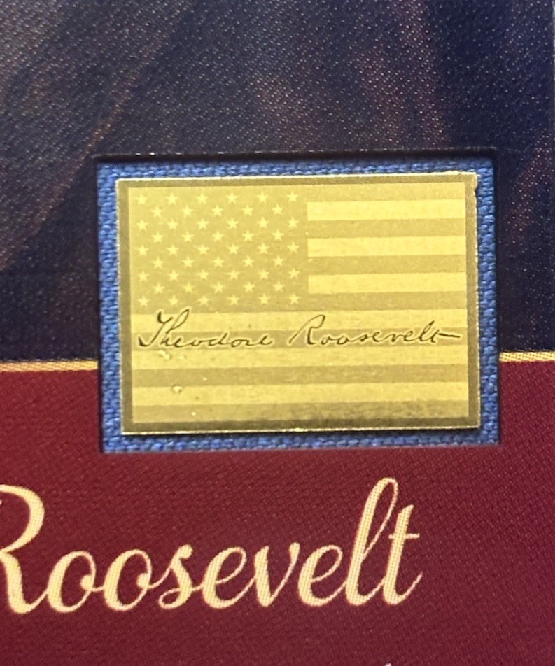 Theodor Roosevelt 1/1000 Oz Gold Coin $12 Liberia in Card 50,000 Mintage