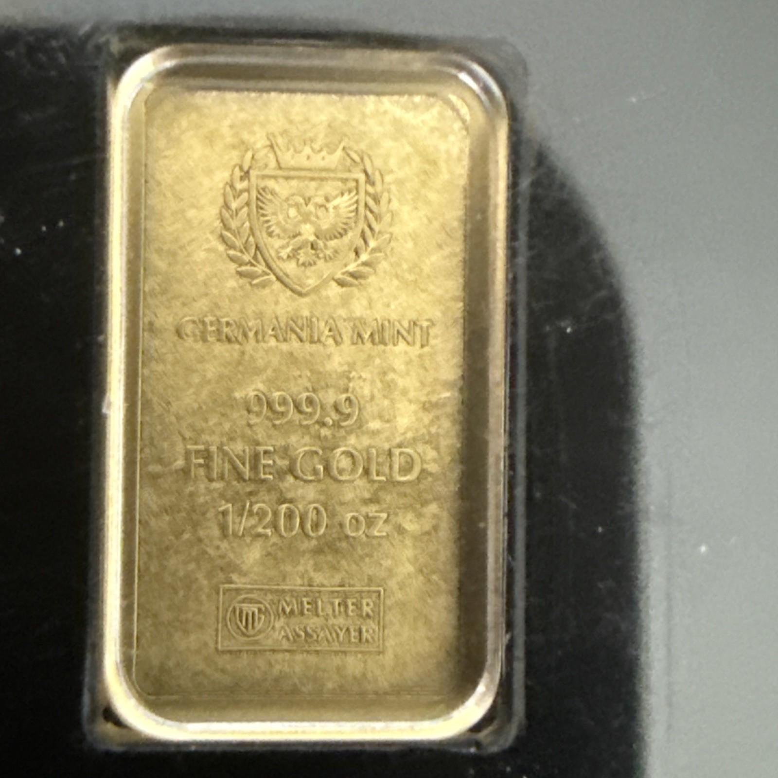 1/200 Oz Gold Bar 999.9 Fine Germania Mint Sealed Assay Mini Bullion investment