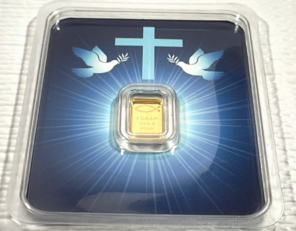 1 gram Gold Bar – Blessings of Jesus Christ (Dove & Cross TEP)