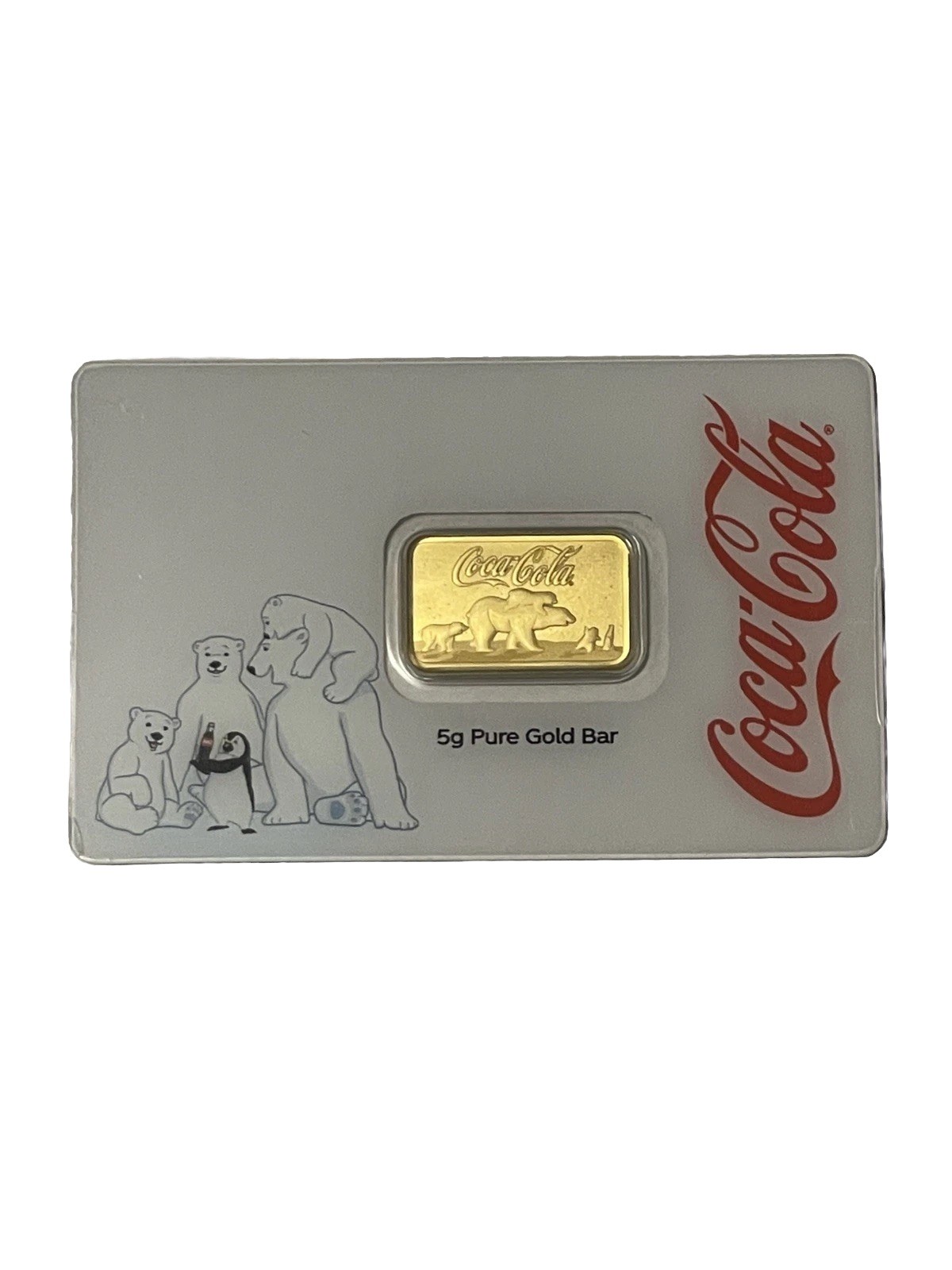 2025 Gold 5 Gram Coca-Cola Gold Bar in Assay Made by Pamp