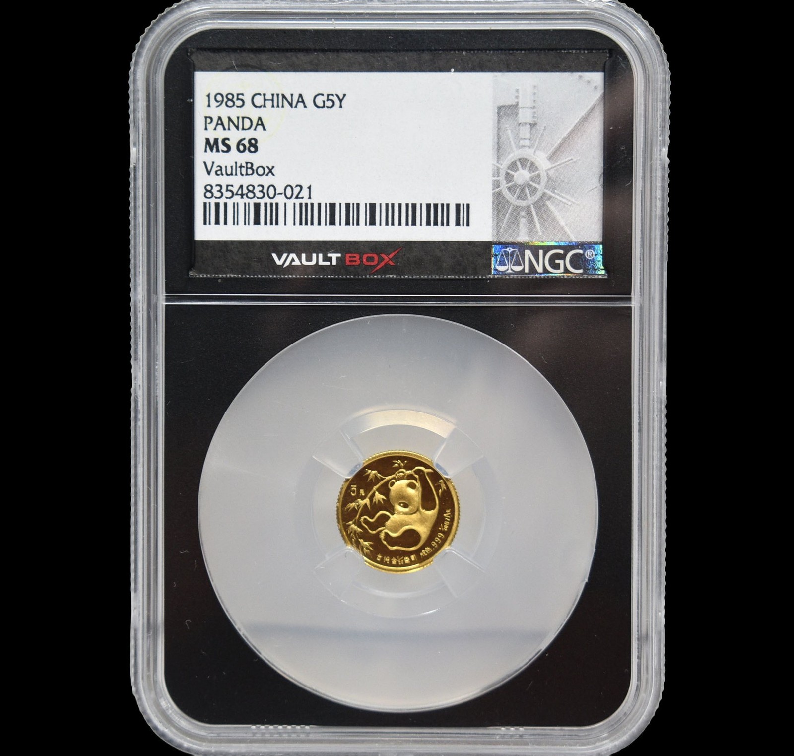 1985 China Gold Panda 1/20oz Bullion NGC MS 68 #8354830-021