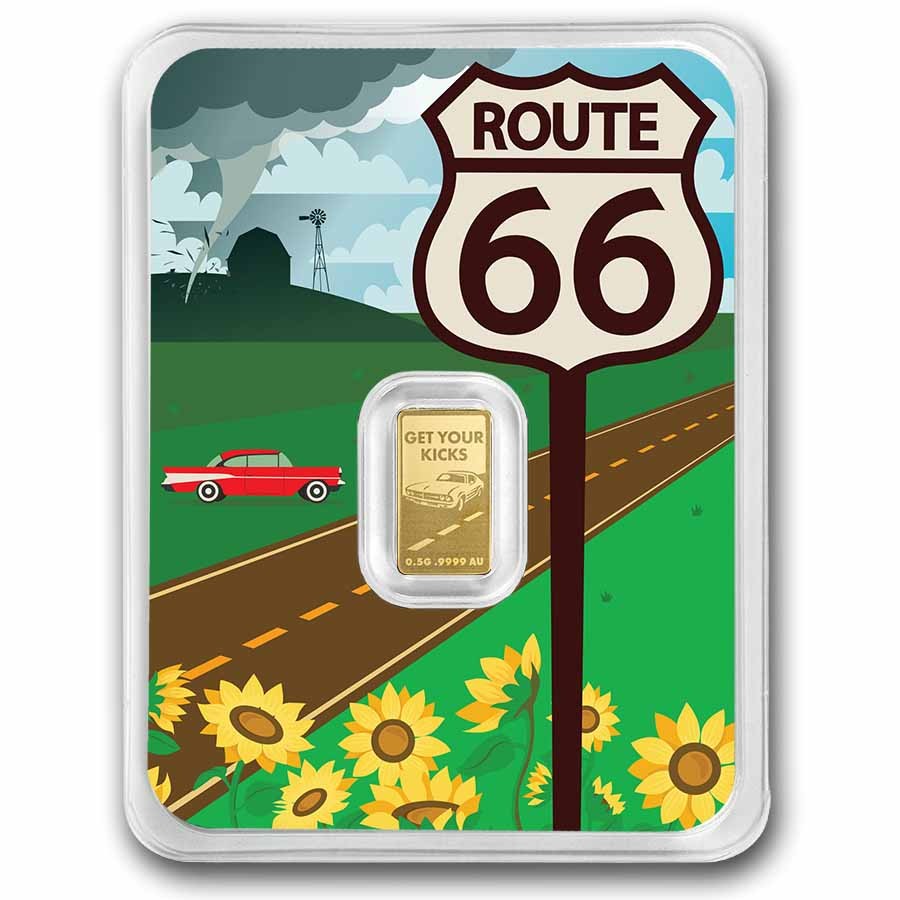1/2 gram Gold Bar – Route 66 (Kansas TEP)