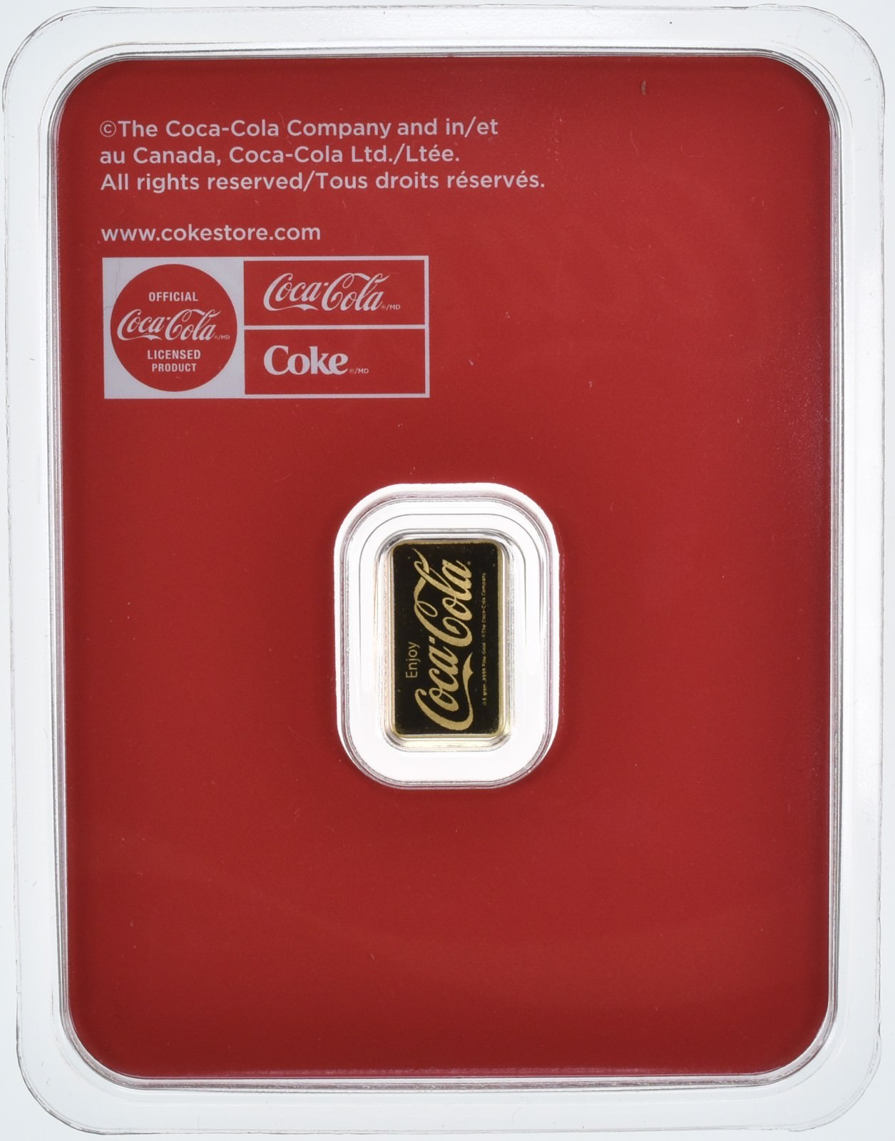 0.5 Gram Gold Bar Coca-Cola In Assay