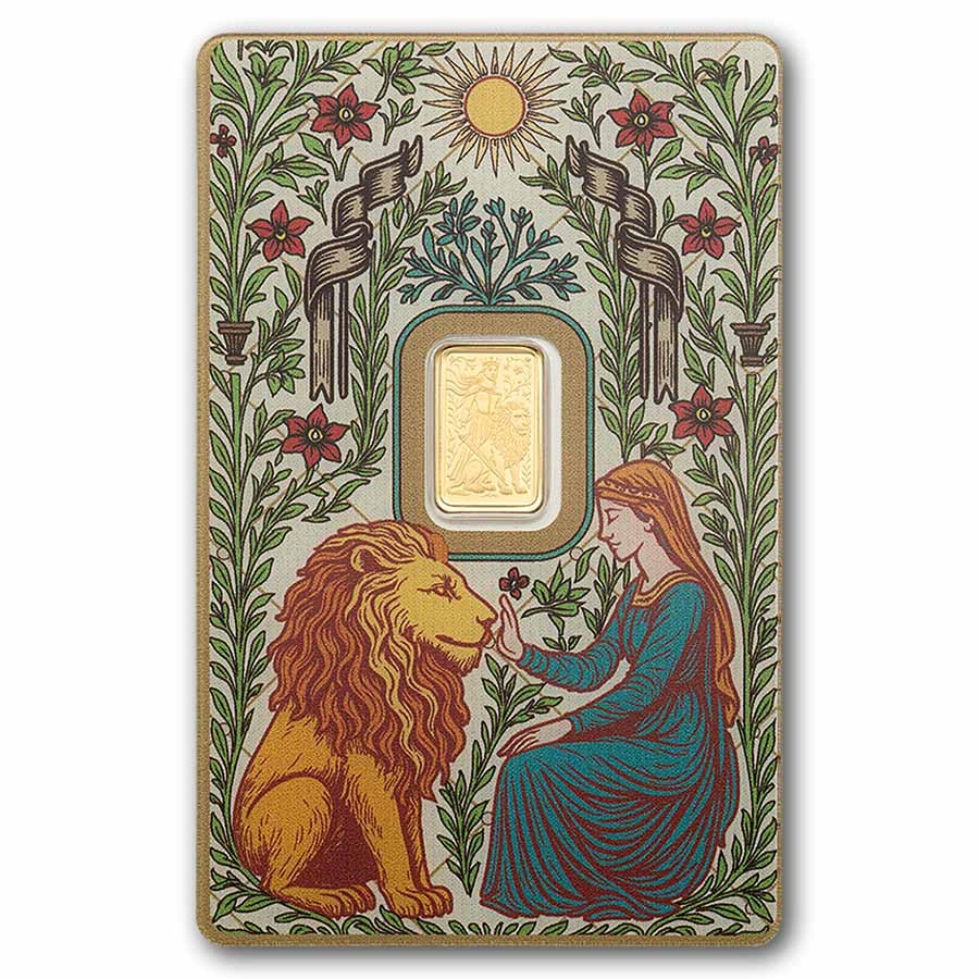 1 gram Gold Bar – PAMP Suisse Una & The Lion (In Assay w/ Sleeve)