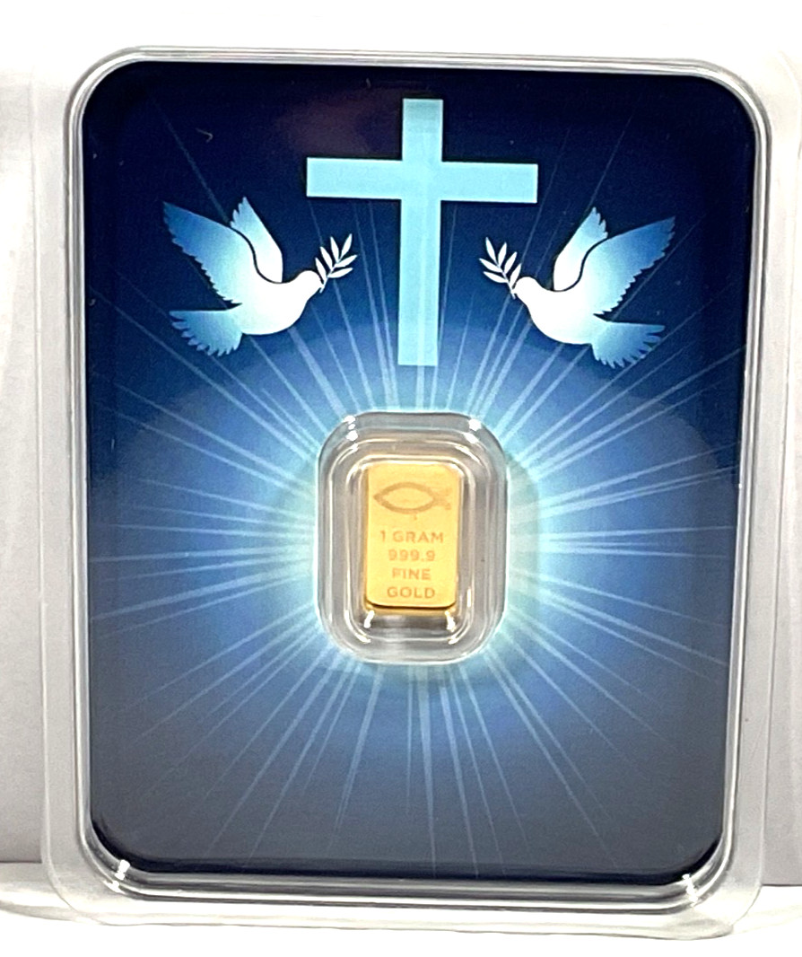 1 gram Gold Bar – Blessings of Jesus Christ (Dove & Cross TEP)