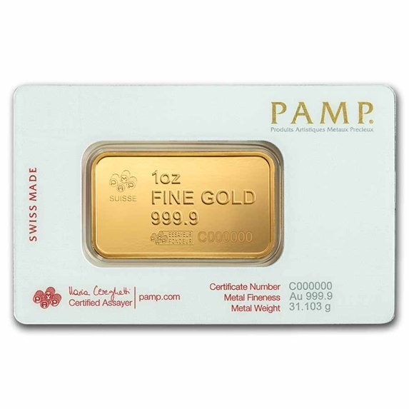 PAMP America the Free – Bald Eagle 1 oz Gold Bar – In Assay