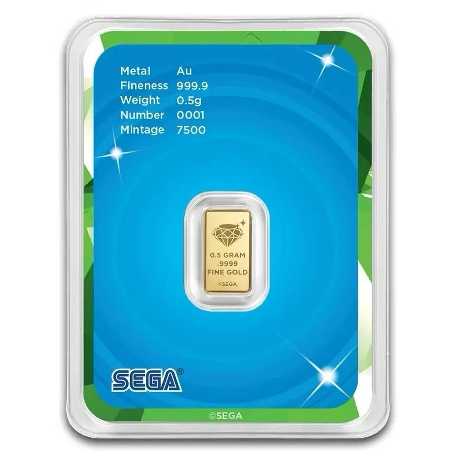 Sonic the Hedgehog 35th Anniversary 1/2 Gram Gold Bar In TEP