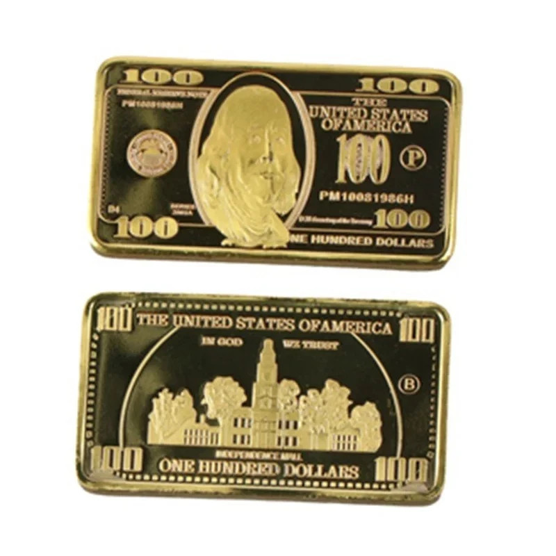 1 OZ – Gold USA 100 Dollar Bullion Bar . 999 Fine 24k
