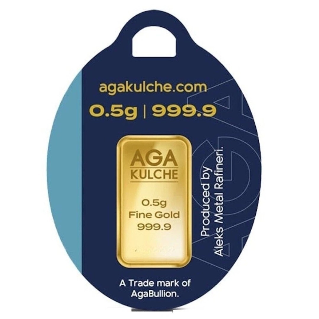 AgaBullion .9999 Fine Gold Bar Half Gram – Keychain In Assay Card