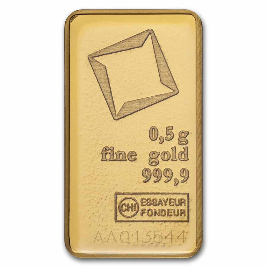 1/2 gram Gold Bar – Valcambi (In Assay)