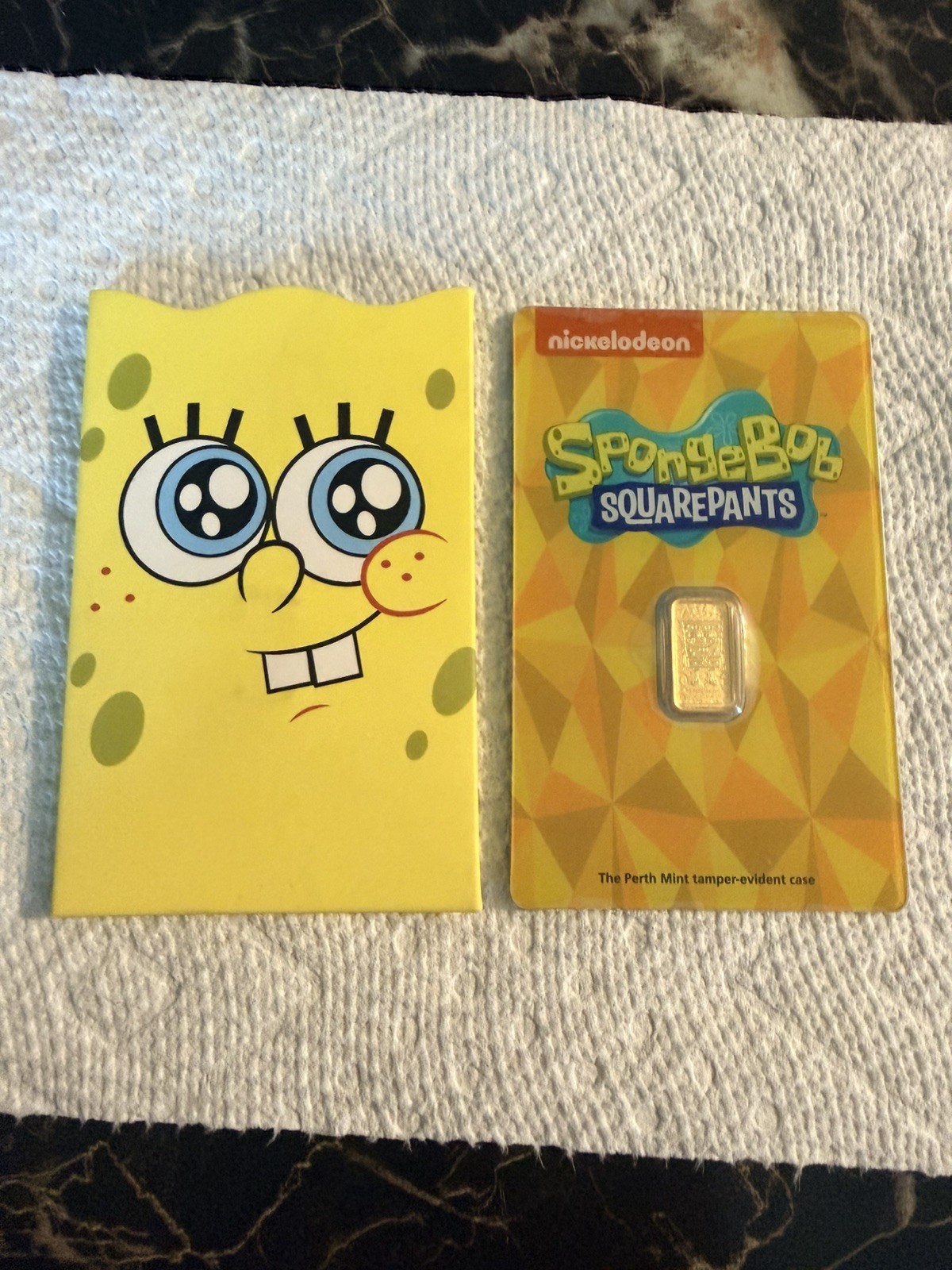 2025 Perth Mint Sponge Bob Square Pants 1 gram .9999 Fine Gold Bar. 5,000 Minted