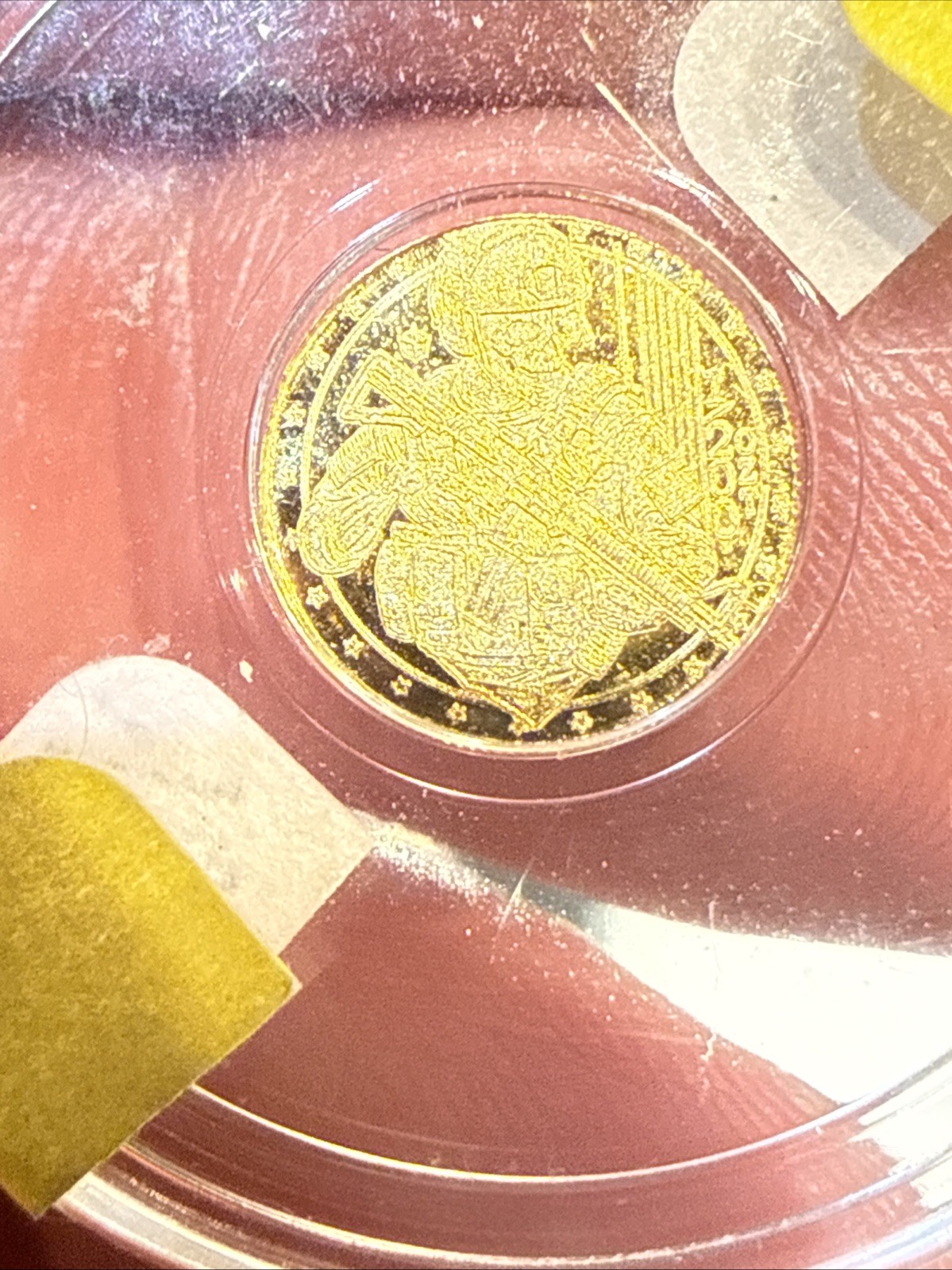 Monarch Mint 1/200 oz .9999 Fine Gold Tactical Skeleton Round Coin In Capsule