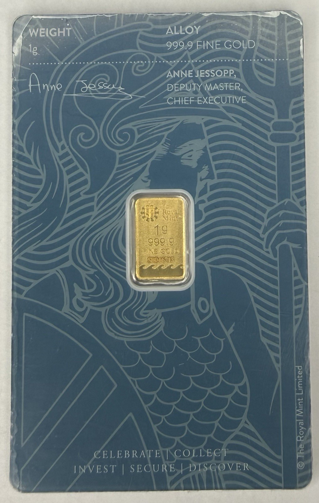 BRITANNIA 1g 999.9 Gold Bar THE ROYAL MINT ‼️GOV. BACKED SECURITY FEATURES‼️