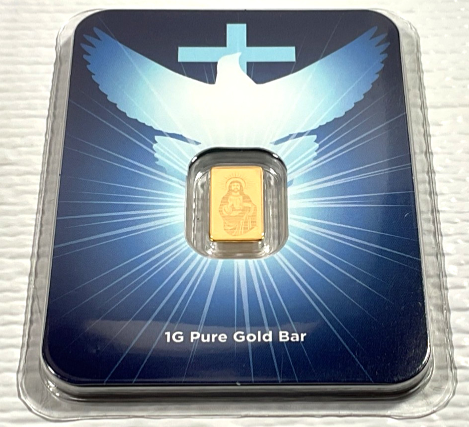 1 gram Gold Bar – Blessings of Jesus Christ (Dove & Cross TEP)
