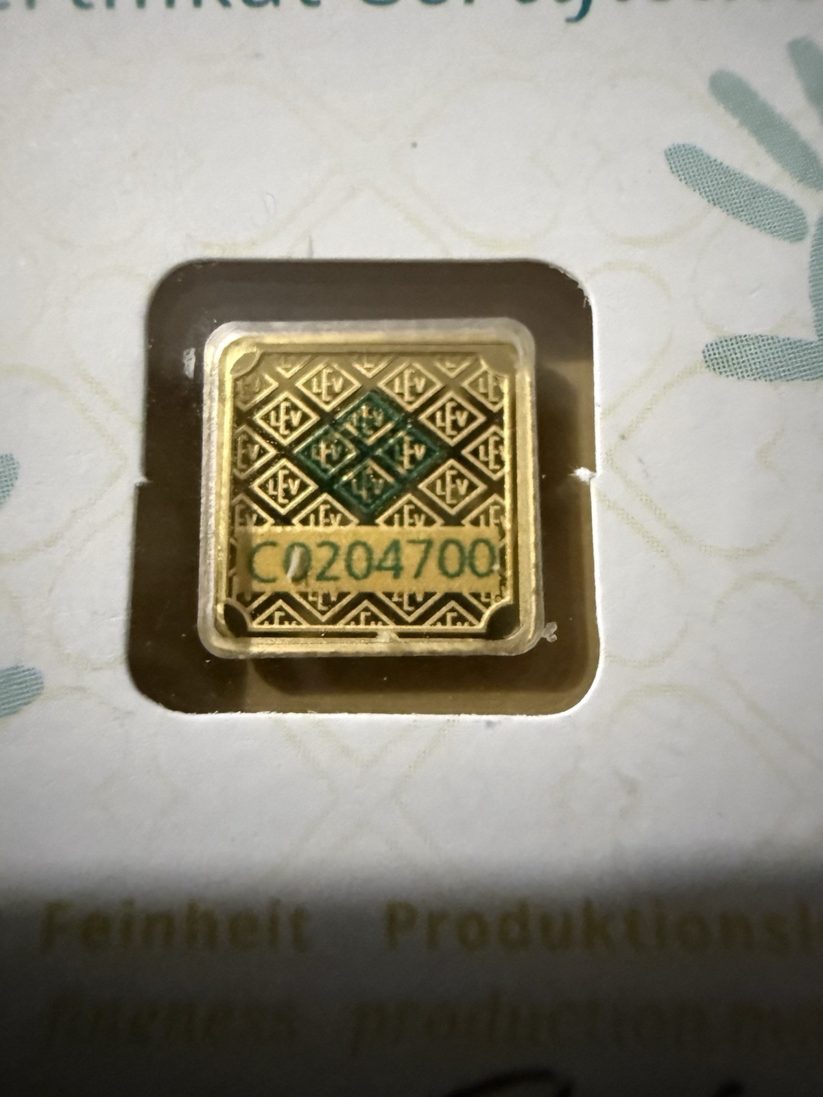1 Gram X2 Gold 0.9999 Geiger Edelmetalle Bars in Assay GREAT Baby Shower Present